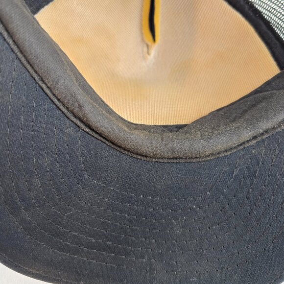 Vintage Foam Trucker Hat Mens Snapback Black Herman-USA Survivors Tall Pines - Picture 9 of 10